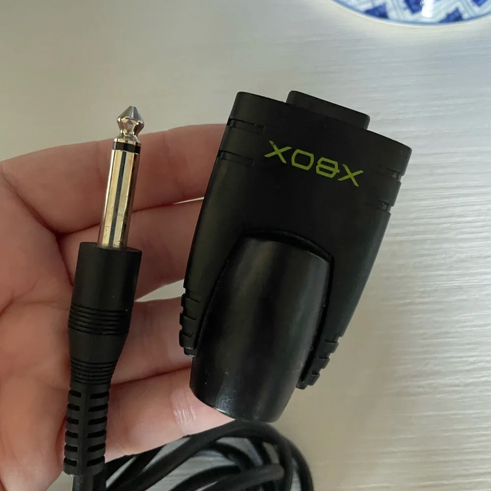 Original OG Xbox Wired Microphone with Mad Catz Microphone Adapter